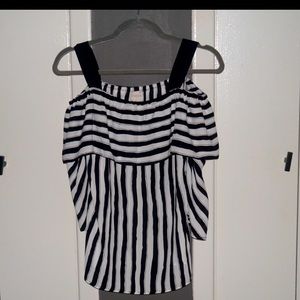 Chico’s Black & White Stripped Blouse
